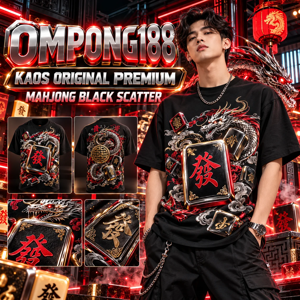 OMPONG188 # Kaos Original Premium dengan Motif Mahjong Black Scatter Melalui Link Alternatif